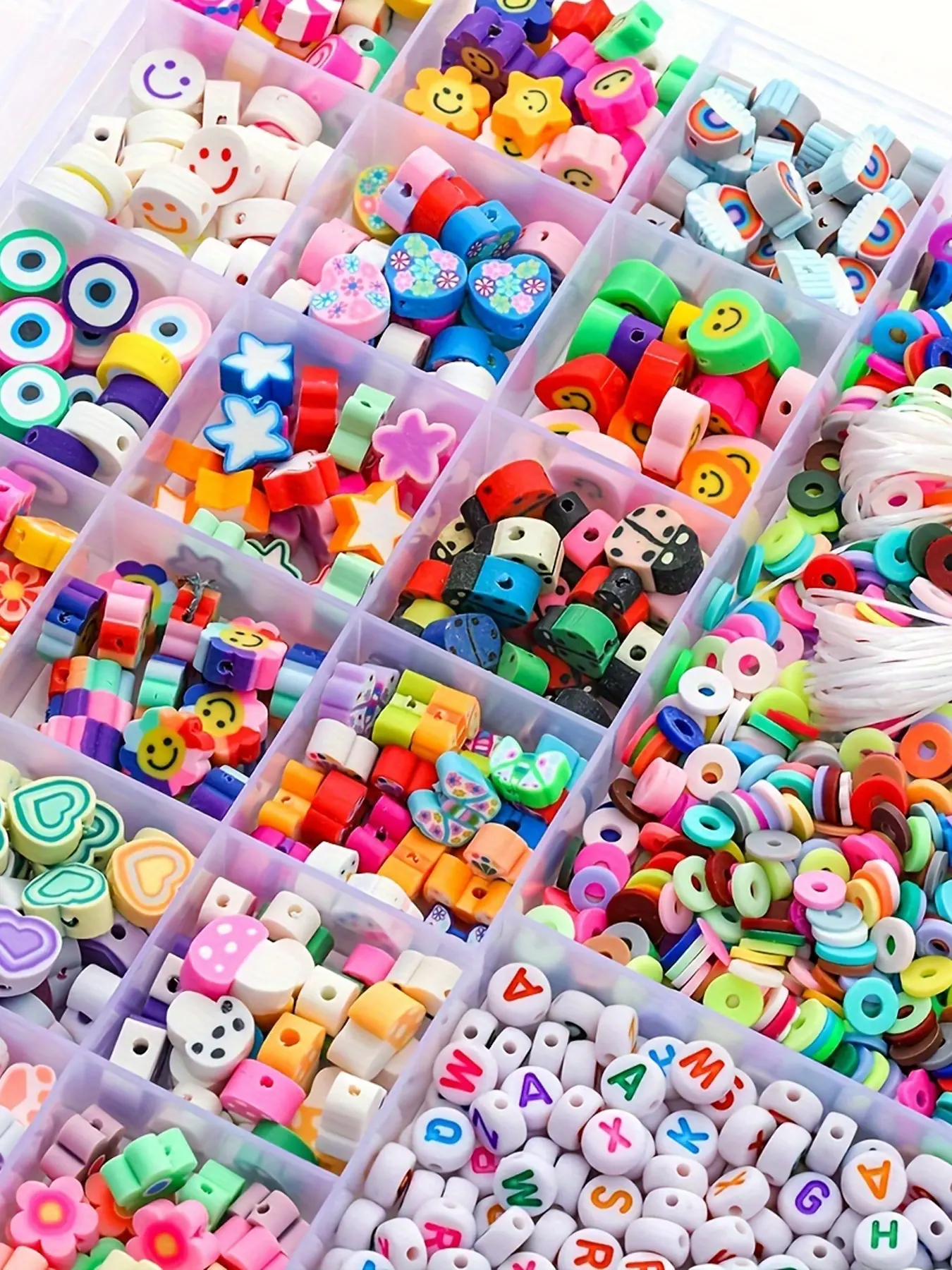 2000pcs Bracelet Making Kit, Friendship Beads Clay Jewelry Set, Teen Girls Stylish Playful Charm Bracelet DIY Craft Kit, Bracelet Kits, Birthday Gift, Bead Assortment, DIY Beading Accessories, Jewelry Making Supplies, Beaded Jewelry