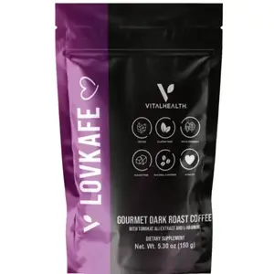 Lovkafe Gourmet Dark Roast Coffee with Tongkat Ali & Ginseng - Energizing Blend for Vitality & Stress Resilience