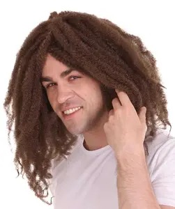 HPO  Adult Men's Long Dreadlock Wig – Light Brown - Breathable Capless Cap - Flame-Retardant Synthetic Fiber