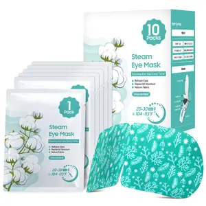 Steam Eye Mask, 10 Packs Heated Eye Mask, Self Heating Disposable SPA Warm Compress for Eyes Sleep Mask, Soothing Moist Heat Eye Masks, Travel Essentials & Relaxation Gifts