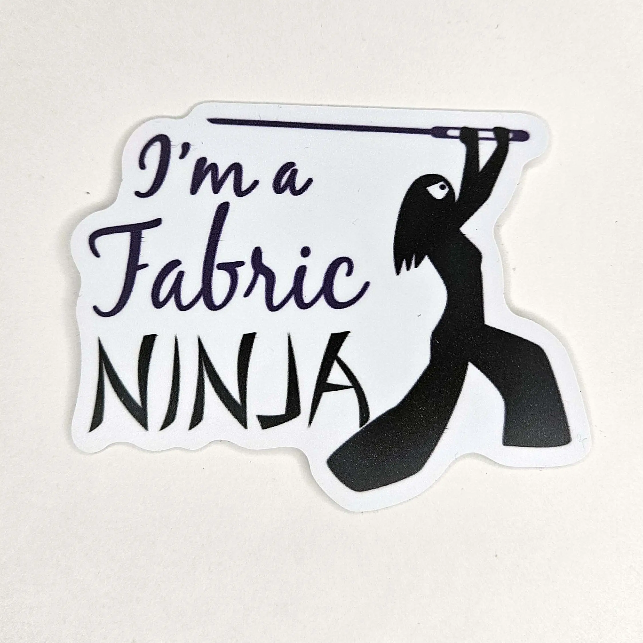 I'm A Fabric Ninja - 3 pack - 3" Sticker - Waterproof Black Purple Water bottle - Sewing Maker Sewist Gift