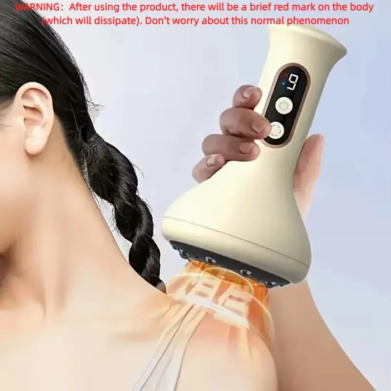 Electric scraping massage tool, USB charging, nine adjustable suction levels, meridian cupping device, suitable for full body, shoulder, neck, abdomen, back massage, suitable for both men and women