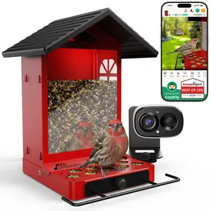 Rusto Pro All-Metal Smart Feeder|Solar Panel and Large-Capacity Battery|Bird Feeder with Camera|Heavy Duty|Squirrel-Proof