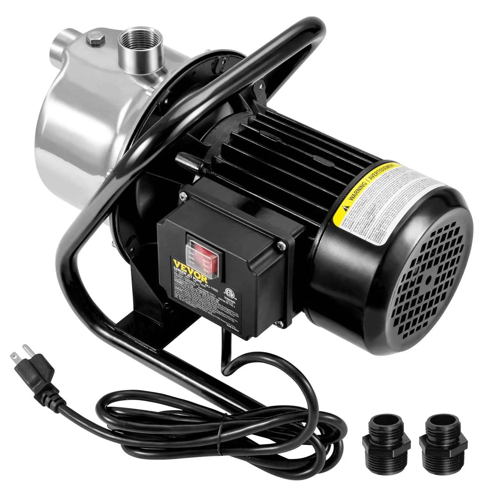 Shallow Well Jet Pump 1.1HP - 978 GPH, 131 Ft Head, Portable Garden Water Pump