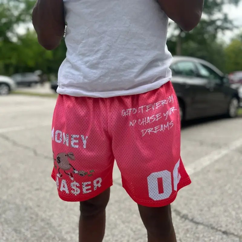 Chasing Your Dream shorts faded Red and blue