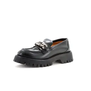 Pre-owned Gucci Women's Interlocking G Jeanne Loafers Leather by Rebag