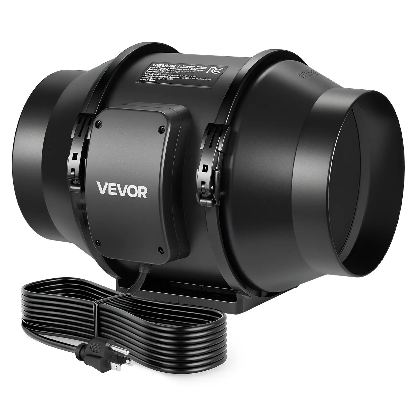 【Summerfinds】VEVOR 6 in Quiet Inline Duct Ventilation Fan - Pure Copper 380 CFM AC-Motor, High Airflow Booster Fan & Exhaust Equipment, Corrosion Resistant for Indoor Grow Tents, Fume Extraction, Tent Odor Control
