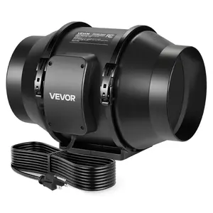 【Summervibes】VEVOR Inline Duct Fan, 6 in Quiet Inline Exhaust Fan, 380 CFM Powerful AC-Motor Ventilation Fans for Cooling Booster, High Air Flow, Vent Blower Fans for Indoor Grow Tents Basement Hydroponics