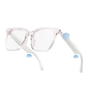 Smart Glasses, AI Bluetooth Glasses with Speaker, 144 Languages & Accents Real Time Translation, UV Protection AI Glasses with Bluetooth 5.4, Smart Sunglasses for Men & Woman (Noble White)