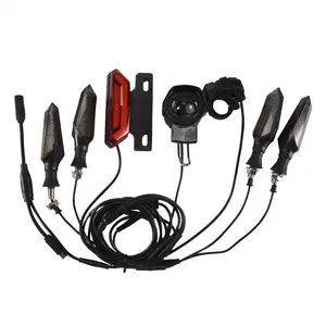 For BBS01 BBS02 Electric Bike 24V/36V/48V Headlight Front Rear Turn Signal Light Brake Light Ebike Conversion Kits,A