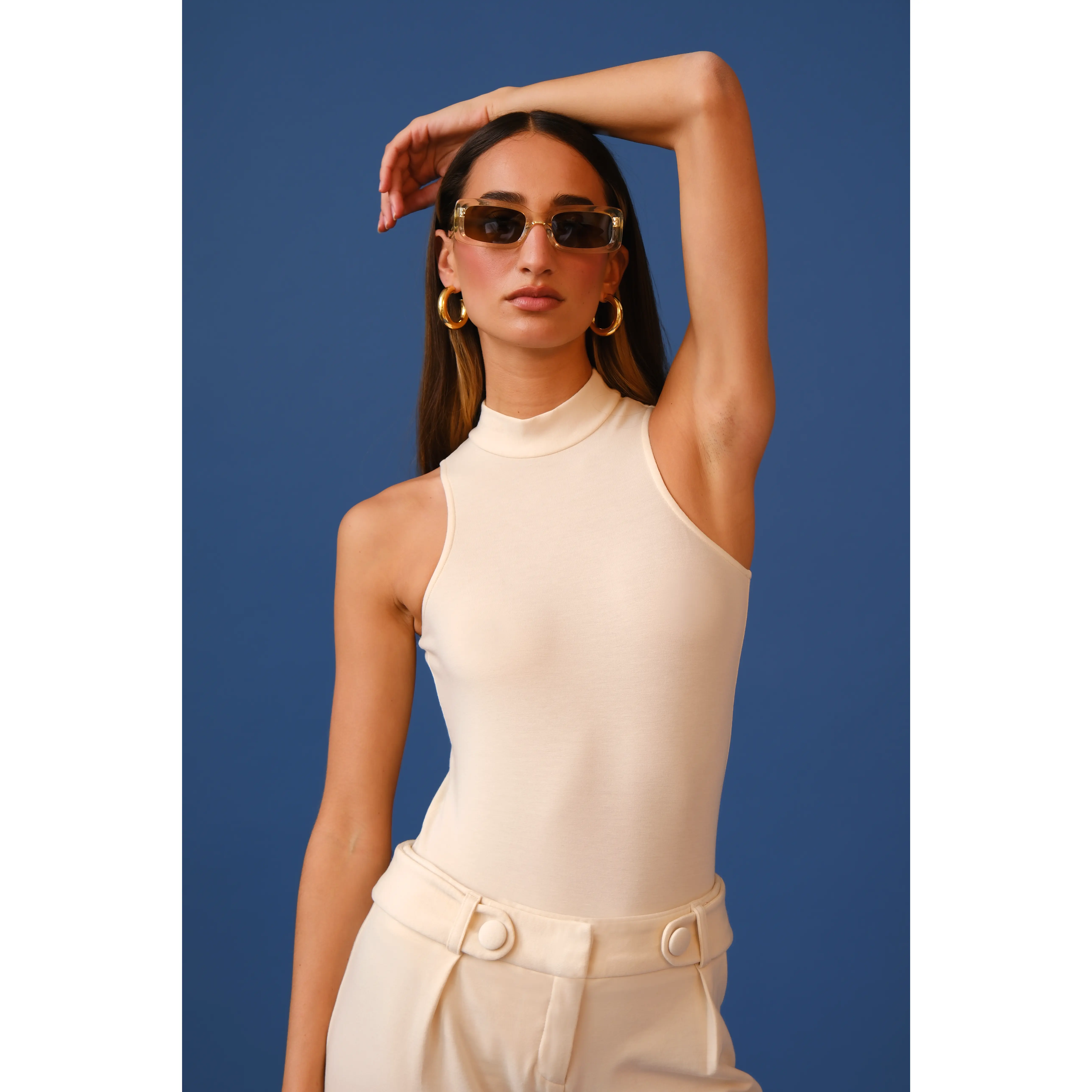 Gloria Oval Bodysuit | Cream