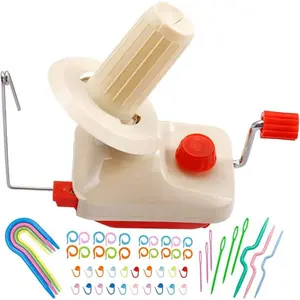 Yarn Ball Winder and Spinner with 53 Stitch Markers Knitting Kit, Large Capacity, Manual