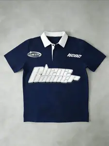 Retro Racing Style Polo Shirt | Golf Casual Style, TikTok Shop Black Friday Deal, Fall Trendy Streetwear Top, Bold Graphic Print, Stylish Casual Outfit, Versatile Daily Essential, TikTok Shop Fall Viral Pick