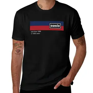 Oasis USA Tour 1996 T-Shirt Reprint Vintage Style Rock Unisex S-3XL