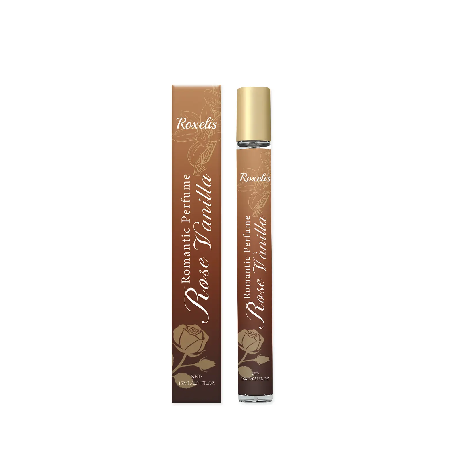 Roxelis Rose Vanilla French Romantic Perfume Spray, Layered Sweet Delicate Notes, Portable Light Fragrance Mist for Daily Wear