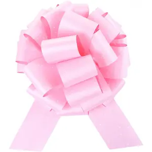 12" Large Pink Gift Bow 2pcs Big Bows for Gift Wrapping, Christmas Party Birthday Wedding Ribbon Bows for Bikes Boxes Flower Decorations Valentine's Day Gift Decorations Pink