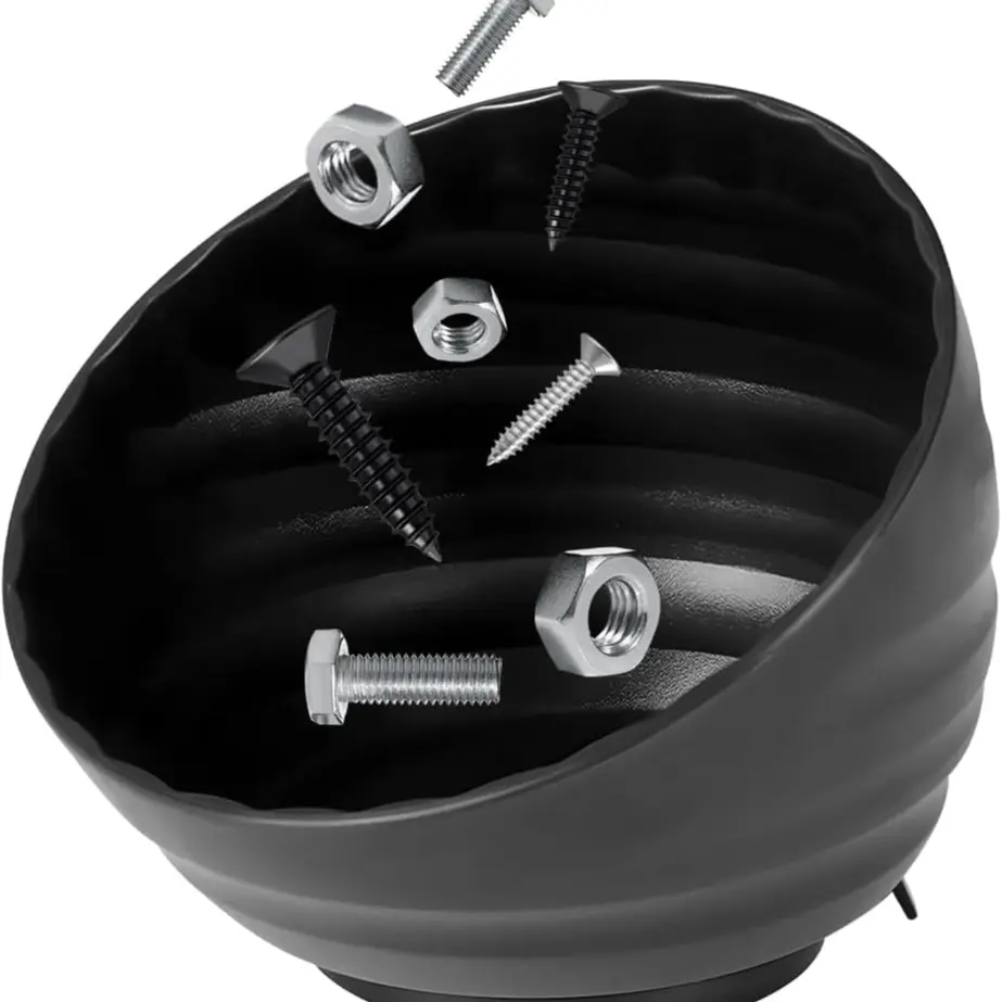 Magnetic Bowl Magnetic Nut Cup, Arc-Shaped Magnetic Parts Tray, Bolt Storage Holder, Multi-Purpose Nuts and Screws Bowl, Car Accessories