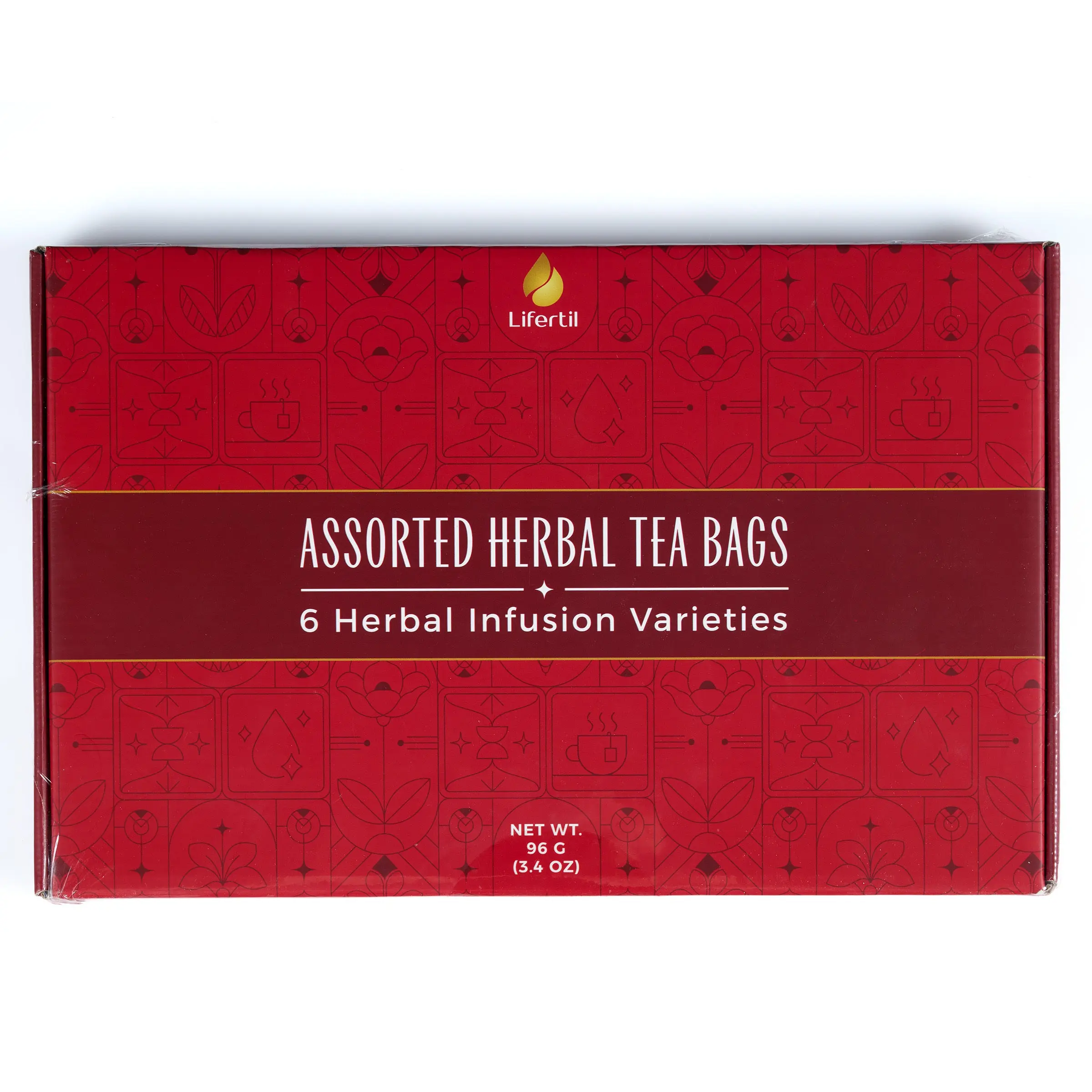 Lifertil Assorted Herbal Tea Bags, Tea Sampler Variety Bag, Gift Box,48ct