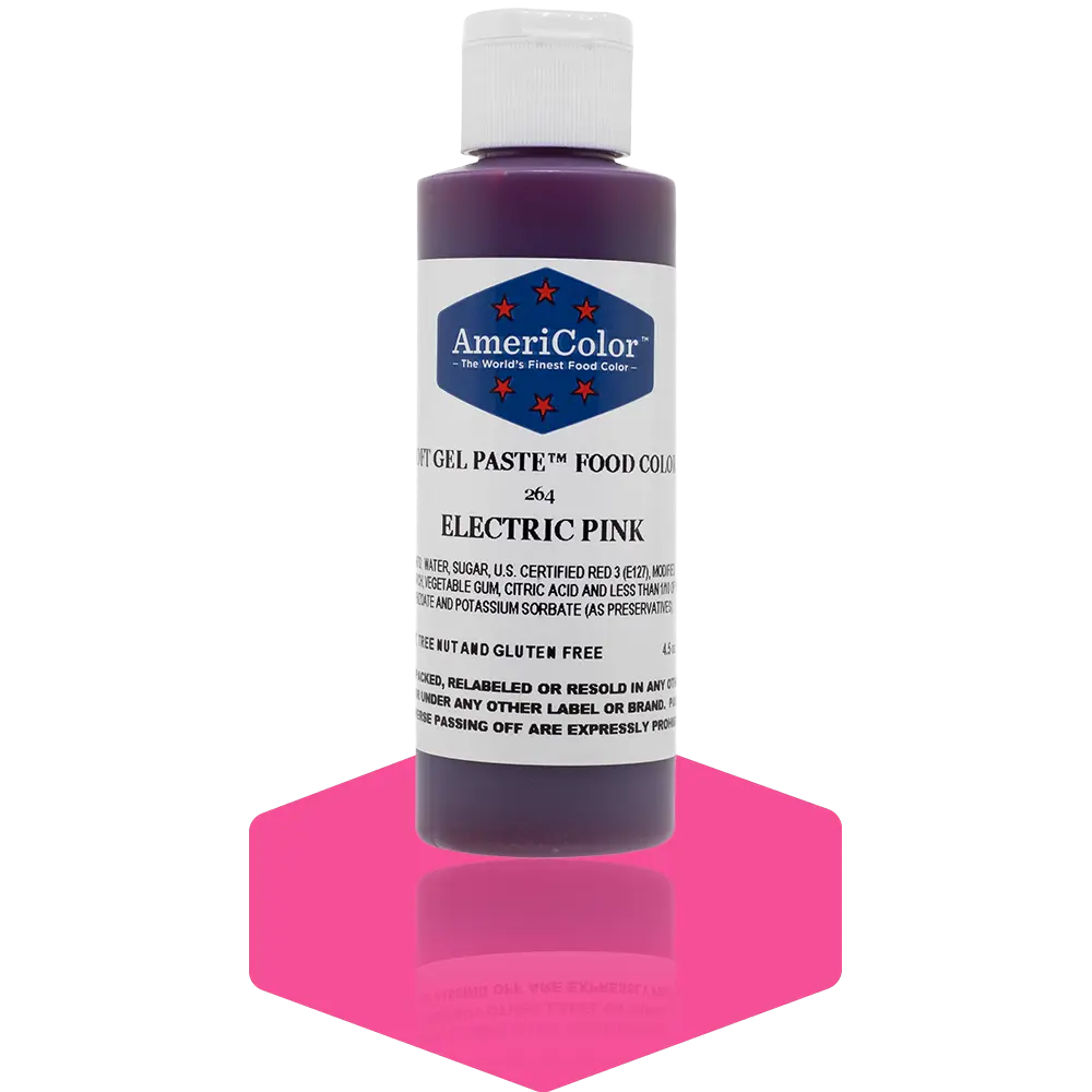 AmeriColor, Electric Pink, 4.5 Ounce, Soft Gel Paste Food Color