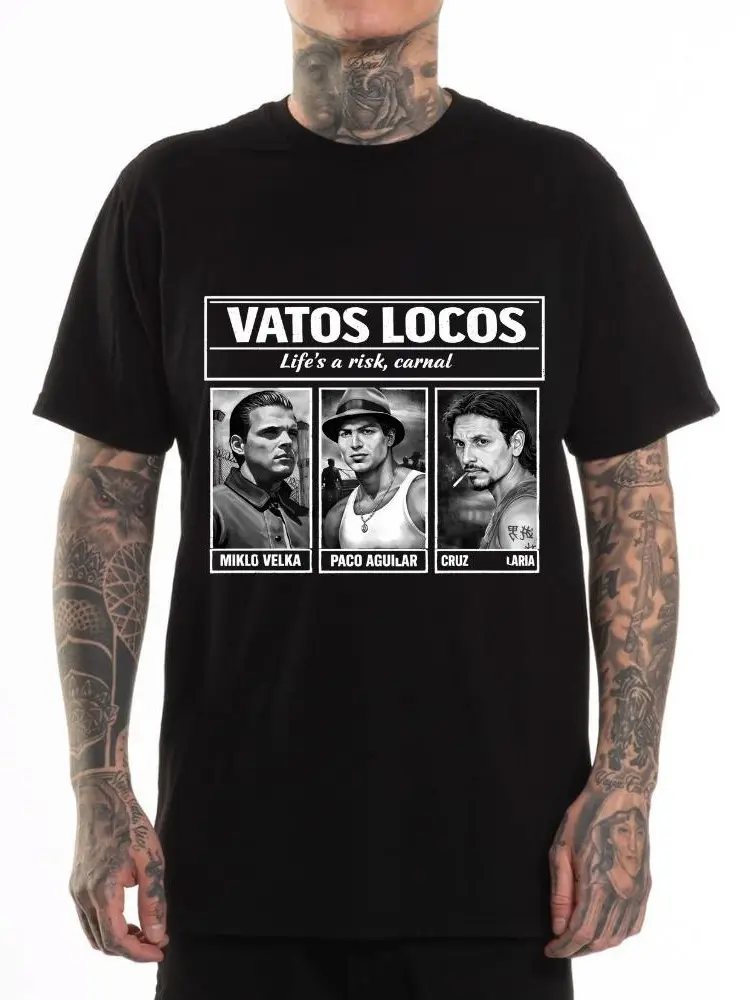 Vatos Locos Blood In Blood Out 90s - Tee Shirts T-Shirt Hoodie Sweatshirt Oversized Outfits Casual, Chicanos Clothing, Cholo Clothes Mexican Style, Fashion, Gift For Men and Women, Full Size, Outdoor, Lowrider, StreetStyle,