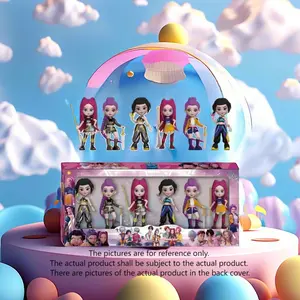 Kpop Demon Hunters Figures, Anime Action Figure, 6-Piece Gift Box Set, Super Populair Character Models, Perfect for Home Decor & Kids Gifts