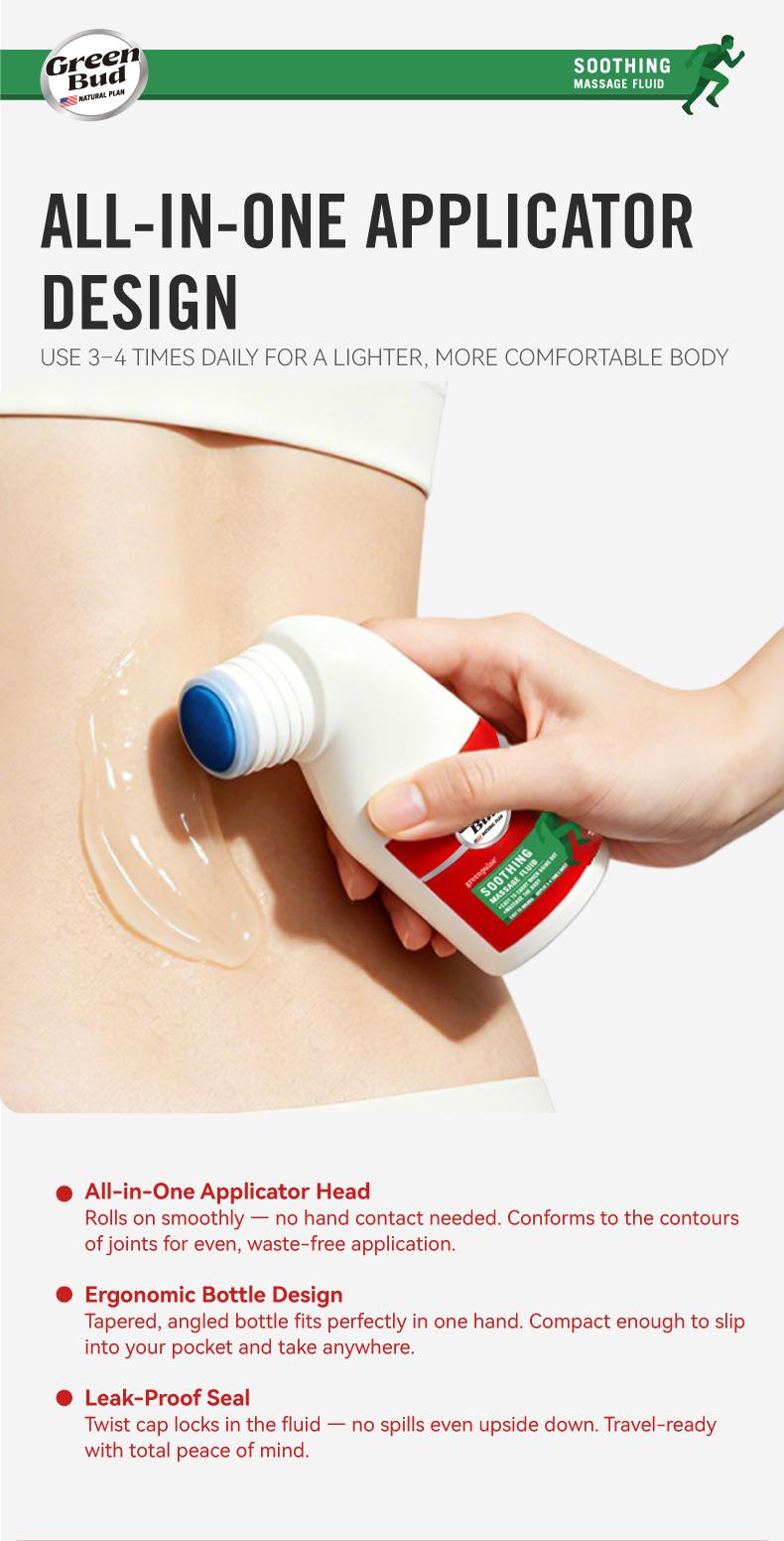 Green bud 5 Soothing Massang Fluid  Contains natural herbal extracts