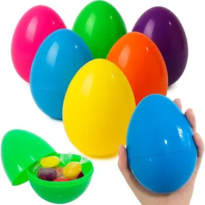 6 Pack Large Easter Eggs – 4.72'' Fillable Plastic Surprise Eggs for Easter Egg Hunt, Basket Stuffers, Party Favors, Classroom Prizes, Colorful Assorted Easter Decorations