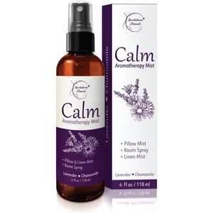 Calm Aromatherapy Mist with Lavender & Chamomile Oil.Natural Sleep & Pillow Spray, Room & Mist.Lavender Spray Air Freshener for Relaxation & Sleep -