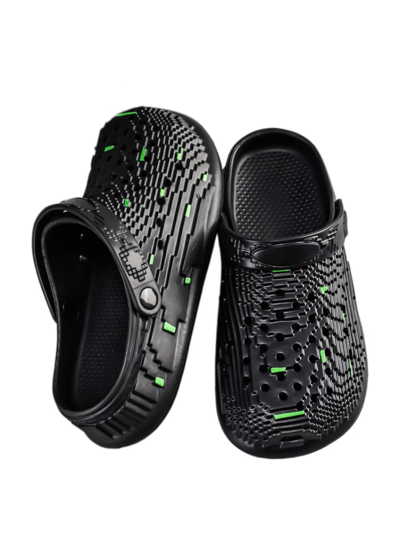 Pixel Style Eva Sandals, Unisex Anti-Slip Breathable Summer Beach Shoes, Quick-Dry Outdoor Garden Slippers, Lightweight Casual Flip-Flops
