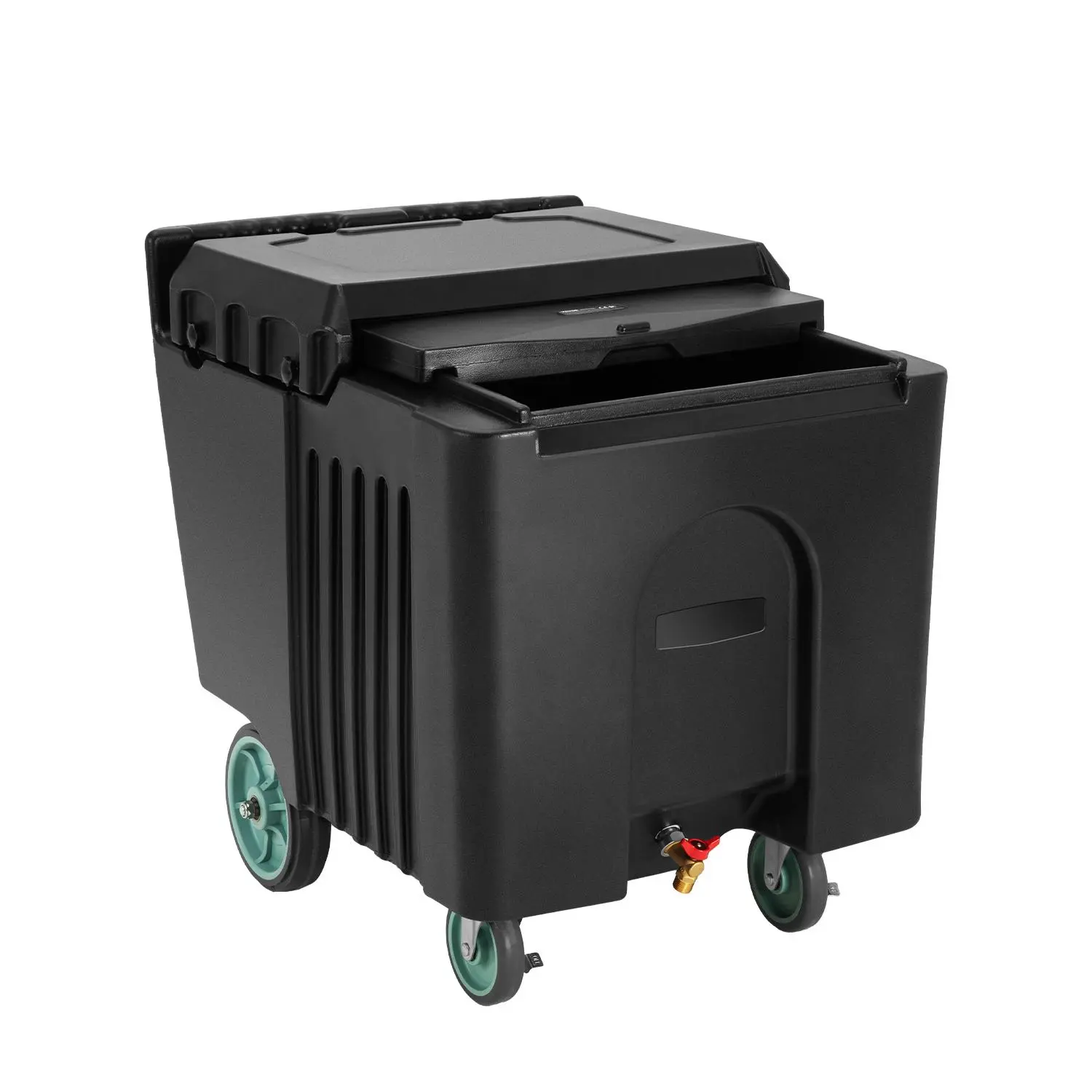 【SummerFinds】VEVOR Commercial Ice Bin, 125 lbs Portable Ice Caddy, 31.5 x 22.8 x 29 inch Insulated Ice Carrier with 4 Wheels and Sliding Lid, Large Ice Bin for Catering, Kitchens, Bistros, Restaurants, and Bars