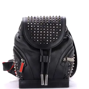 Pre-owned christian louboutin Leather Backpacks Explorafunk Backpack Spiked Small by Rebag