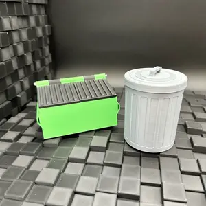 DNF Trash Can and Dumpster / Miniature Book DNF / Reader / Mini Bookshelf