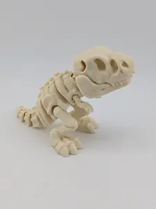 🦖🦴 4" Skeleton T-Rex Flexi ✨ Articulated Fossil Fidget & Dino Desk Pet 🦴🌋