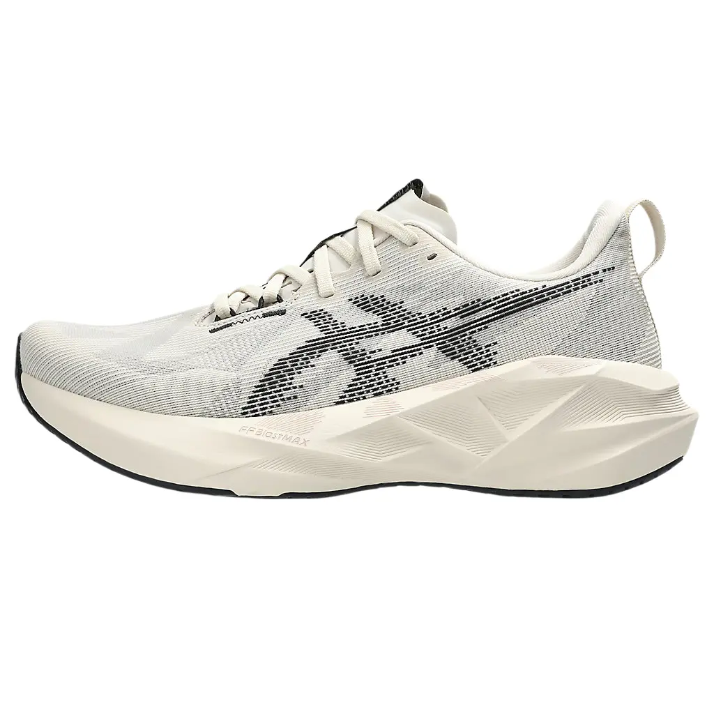 ASICS Novablast 5 Men's Low-Top Running Shoes with Fabric Cushioning for Training, Racing, and Urban Commuting Trending Shoes, House White Official Shoes to Get / Maison Mihara