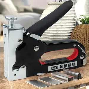 Multi Functional 4-in-1 Heavy Duty Nailing Machine for DIY Home Decoration Furniture Woodworking Metal and Wood Projects Versatile Stapler Nail Gun Durable Hand Tool for Carpentry and Crafting