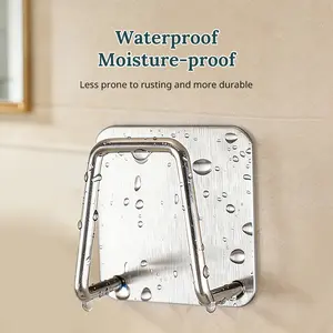 6 Counts Stainless Steel Sponge Holder for Kitchen Sink, keeps cleaning tools neat and accessible