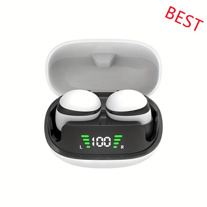 HOT Wireless Earbuds with LED HD Power Display  High-Quality Sound  Touch Controls  Tangle-Free Cable  Type-C Jack  Compatible with Android & Apple Phones  Rechargeable Lithium Battery - Mini In-Ear Design