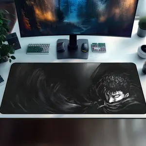 [Sale Up To 50%] Berserk Shadowed Guts Noir Gaming Desk Mat Mouse Pad