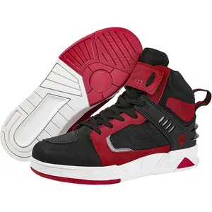 Motorcycle Leather Boots,Street Riding Shoes,Anti-Slip Side Zipper Shoes for Men and Women