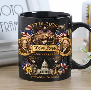 1776-2026 America 250th Anniversary Mug, We The People Patriotic Coffee Mug