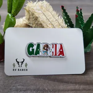 GARCIA last name, surname pin for caps, apellido GARCIA pin, hat accessories, pin de apellidos para gorras