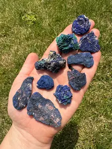Raw Azurite Cluster from Morocco, Natural Azurite Crystal for Inspiration, Creativity, Intuition