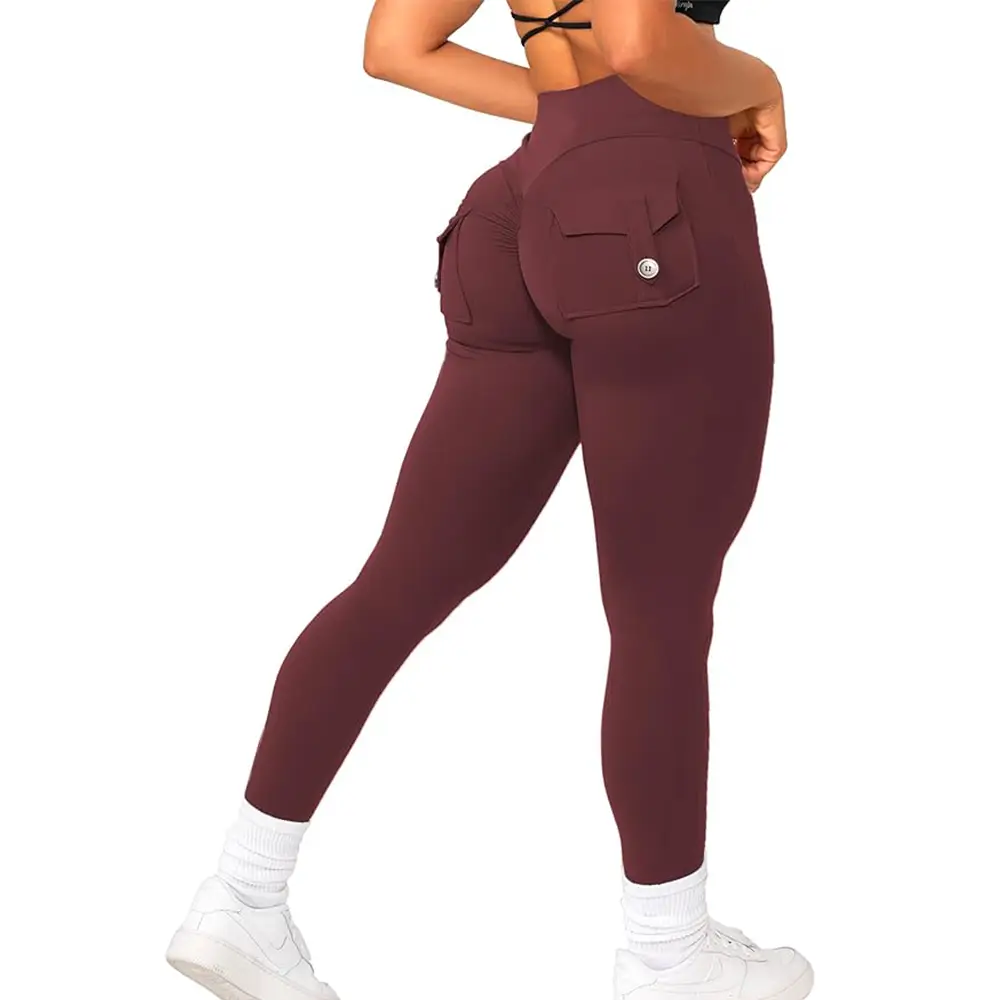 JOJOANS Leggings with Pockets for Women High Waisted Yoga Workout Springtok Breathable Activewear Bottoms Fitness Sports Pants Athletic Stretchable