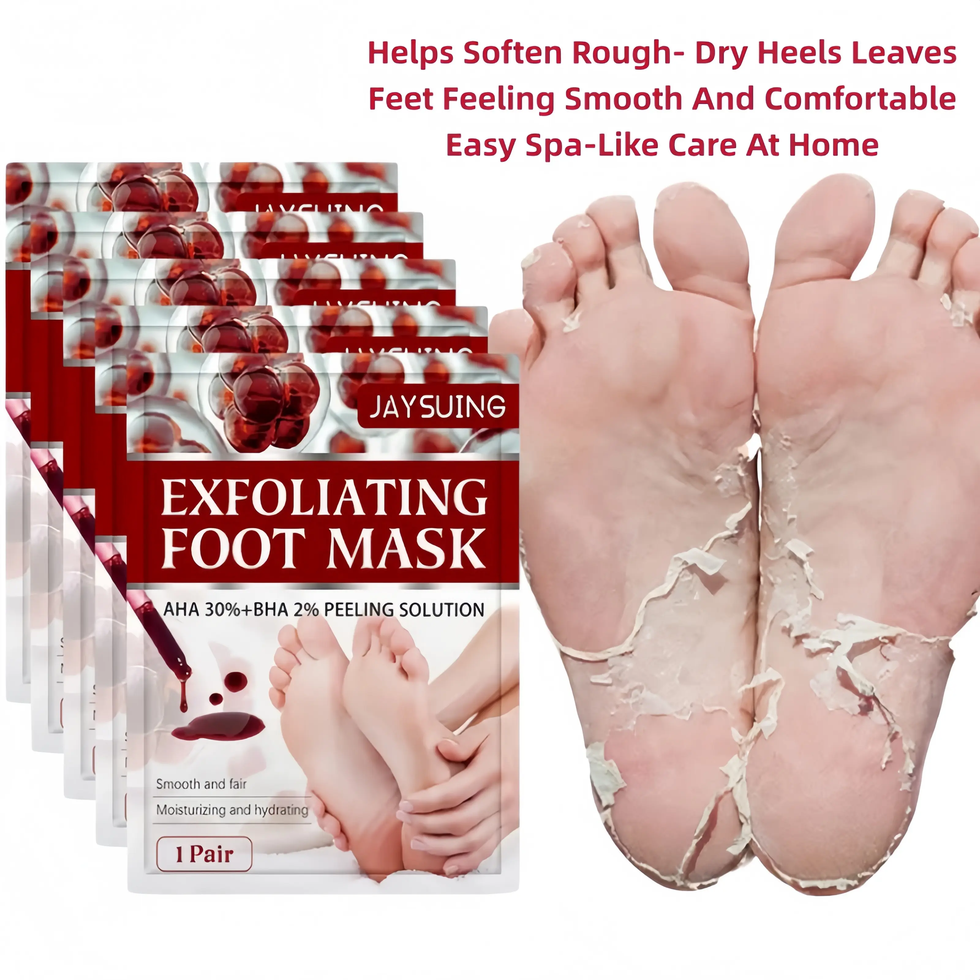Foot Peel Mask, Foot Peeling Mask, Moisturizing Foot Mask, 5/10 Pairs Foot Dead Skin Remover Mask, Exfoliating Mask for Dry Cracked Feet, Pedicure Foot Care, Intensive Foot Treatment Products