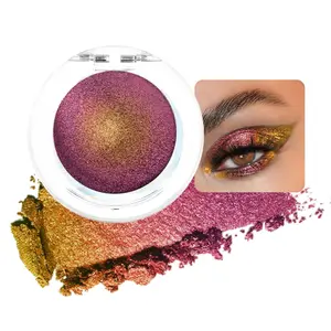 Multichrome Glitter Eyeshadow Palette – Wine Red & Gold Shimmer Duo Chrome, Chameleon Eye Shadow Stick for Festival & Daily Glam Makeup
