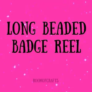 Long beaded premade badge reel