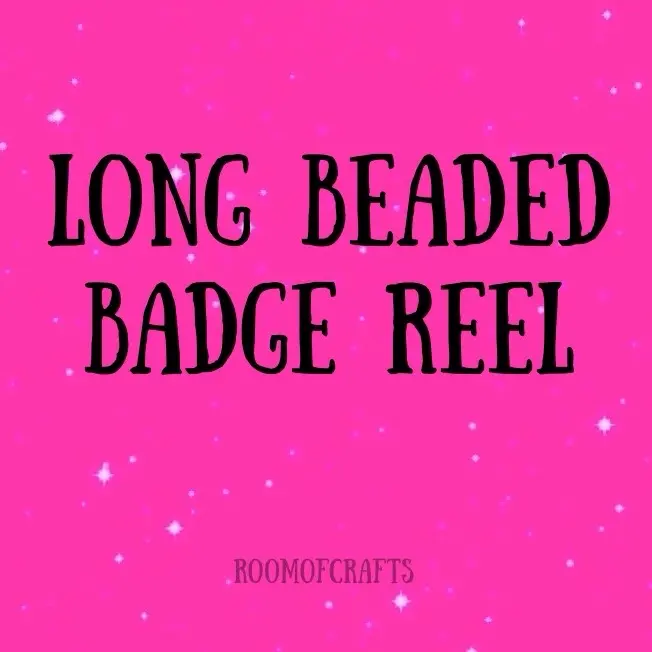 Long beaded premade badge reel