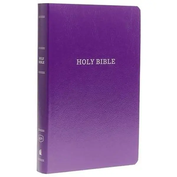 USED Book - KJV, Gift and Award Bible, Imitation Leather, Purple, Red Letter Edition by Thomas Nelson (Imitation Leather) - english