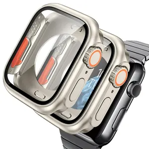 Durable PC Hard Case for Apple Watch Series 1-10 Se, Ultra-Thin Screen Protector, Multiple Colors Available, Fits 40mm-46mm Models