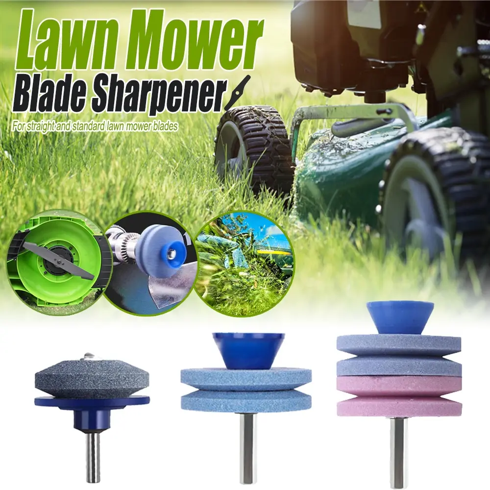 New Dual-Layer Lawn Mower Blades Sharpener, Abrasive Wheel Sharpening Stone, Wear-Resistant Heavy Duty Industrial Grinding Head, Durable Garden Tool Accessory